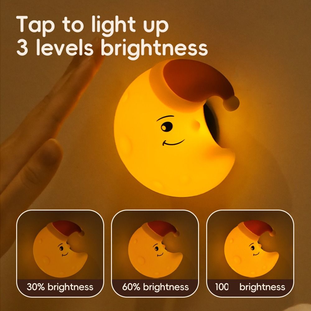 かわいいシリコン製ナイトライト、充電式スターコンプクラウドム - Baby Nursery Wall Lights のレビューと価格