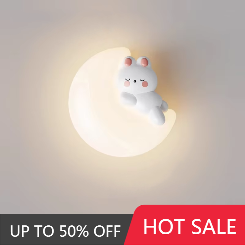 かわいい子供部屋用、ベッドサイドの壁掛けランプ。クマ、ウサギ - Baby Nursery Wall Lights のレビューと価格