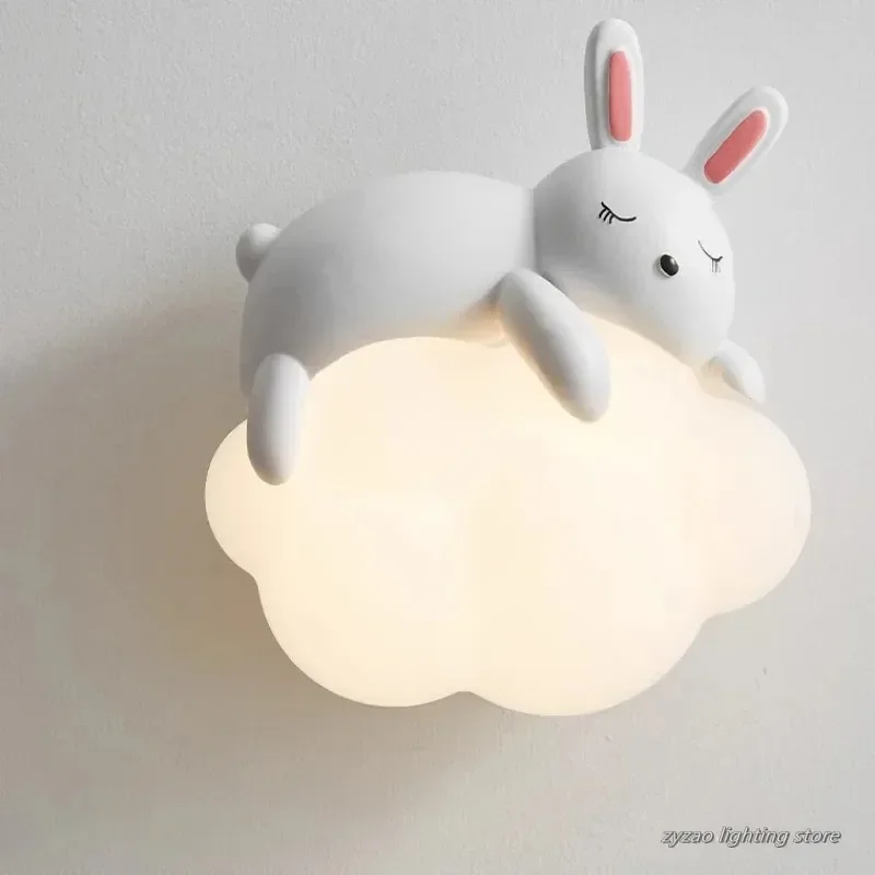 かわいい子供部屋用、ベッドサイドの壁掛けランプ。クマ、ウサギ - Baby Nursery Wall Lights のレビューと価格