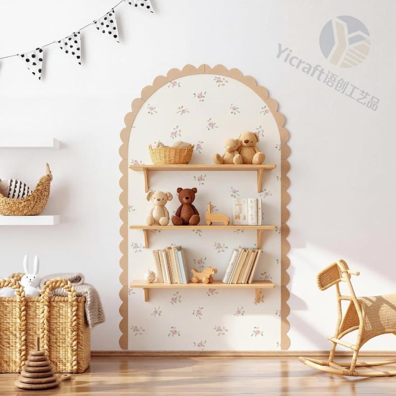 【新商品】木製ウォールアーチデコレーション DIY 未完成木 - Baby Nursery Frames のレビューと価格