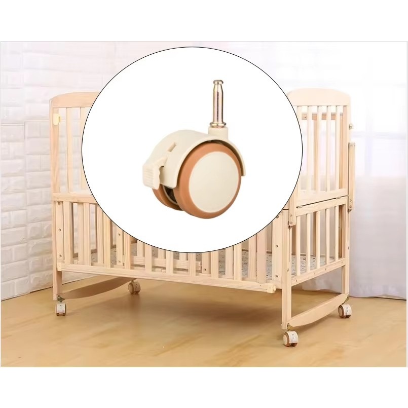 2/4 個 2 インチ家具ベビーベッド回転キャスターキャビネ - Baby Nursery Trolley のレビューと価格