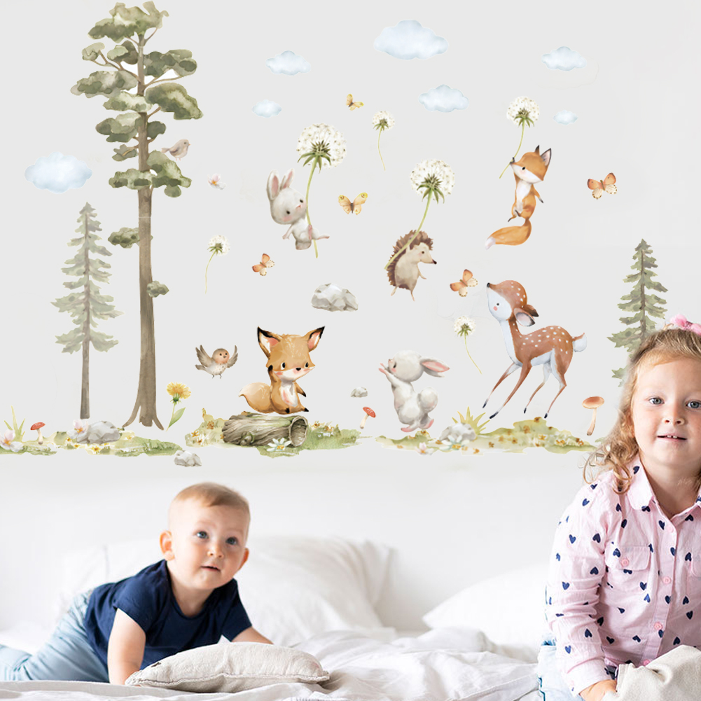 かわいい森の動物ウォールステッカー子供部屋用子供女の子男の子 - Baby Girl Nursery Quotes のレビューと価格