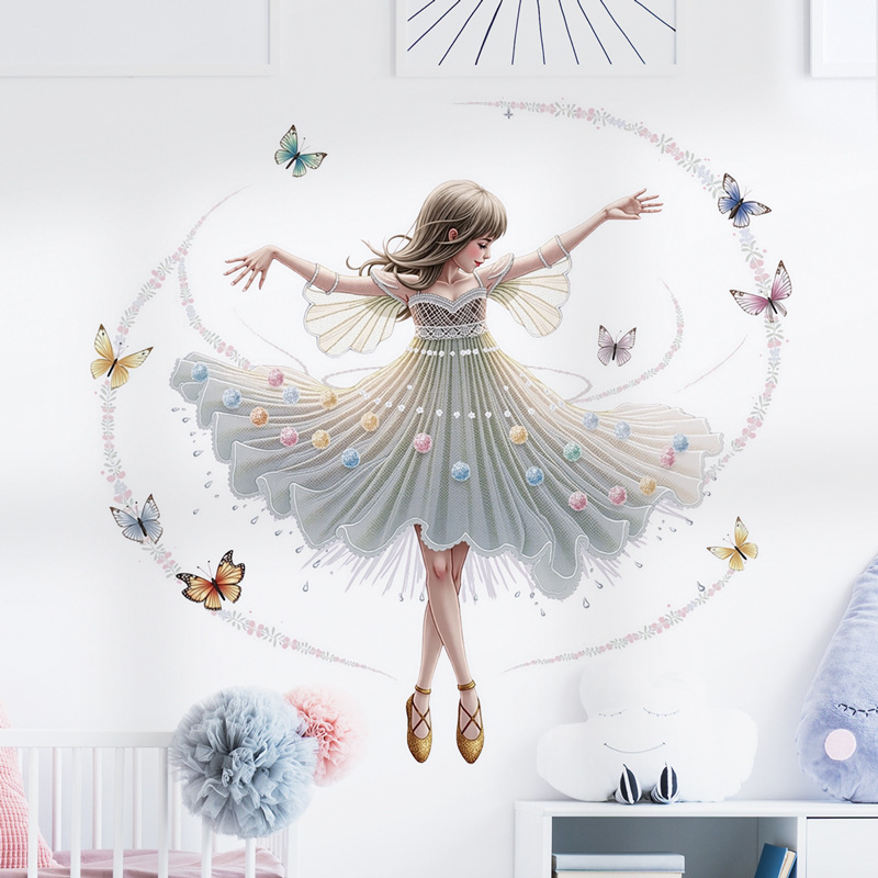 ダンシングガールビニール子供の壁のステッカー女の子の部屋の装 - Baby Nursery Decor Girl のレビューと価格