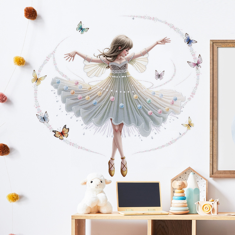 ダンシングガールビニール子供の壁のステッカー女の子の部屋の装 - Baby Nursery Decor Girl のレビューと価格