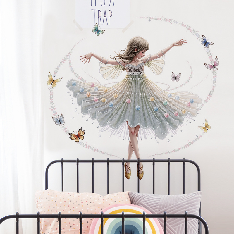 ダンシングガールビニール子供の壁のステッカー女の子の部屋の装 - Baby Nursery Decor Girl のレビューと価格